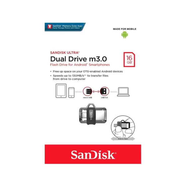 SanDisk Ultra Dual Drive M3.0 OTG Flash Drive